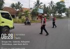 Polsek Sukaratu Tingkatkan Keamanan Pagi Pengendara di Tasikmalaya