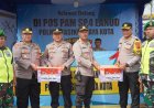 Kapolres Tasikmalaya Kota Monitoring Pos Pam dan Salurkan Sembako di Pos Pam S.P. 4 Lanud