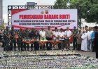 Perang Terhadap Miras dan Knalpot Brong, Polres Tasikmalaya Kota Musnahkan Ribuan Barang Bukti