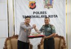 Perkuat Soliditas TNI–Polri, Kapolres Tasikmalaya Kota Jalin Silaturahmi Strategis dengan Dandim 0612/Tasikmalaya